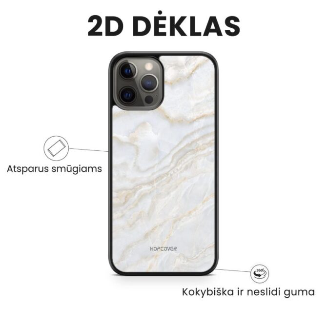 iphone 14 telefono dekliukas baltos spalvos marmuro stiliaus