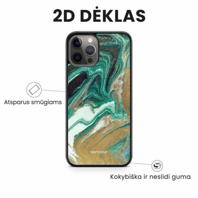 prabangus iphone 14 telefono dekliukas zalios spalvos marmuras