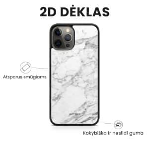 Apple iphone 14 telefono deklas baltas marmuras