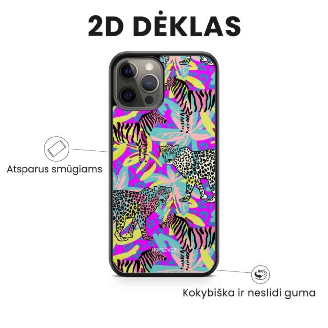 iphone 14 pro max telefono deklas spalvotas dziungles