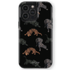 iphone 14 pro max telefono deklas juodos spalvos su leopardu