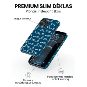 iphone 14 pro max telefono deklas melynas su bangomis