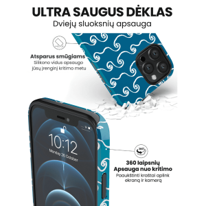 iphone 14 pro max telefono deklas melynas su bangomis