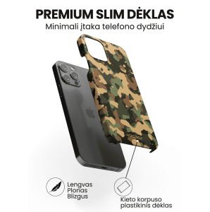 iphone 14 pro max telefono deklas kamufliazinio stiliaus