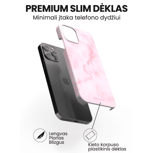 iphone 14 telefono dekliukas rozines spalvos