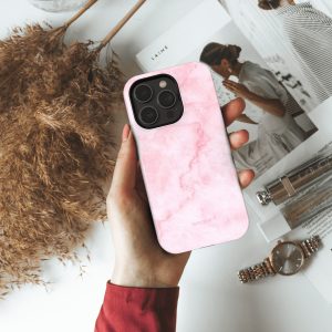 iphone 14 telefono dekliukas rozines spalvos