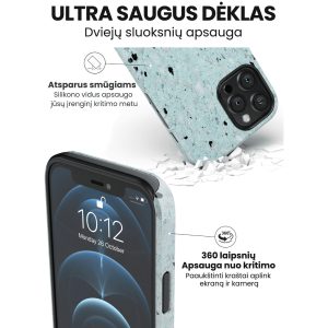 iphone 14 telefono dekliukas pilkos marmuro stiliaus