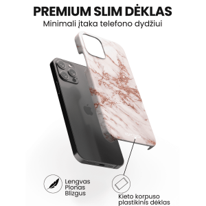 prabangus Apple iphone 14 telefono deklas rozines spalvos marmurinis