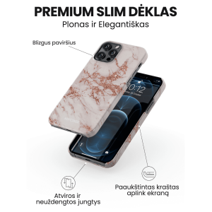 prabangus Apple iphone 14 telefono deklas rozines spalvos marmurinis