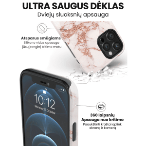 prabangus Apple iphone 14 telefono deklas rozines spalvos marmurinis