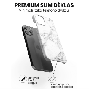 Apple iphone 14 telefono deklas baltas marmuras