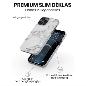 Apple iphone 14 telefono deklas baltas marmuras