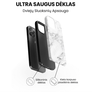 Apple iphone 14 telefono deklas baltas marmuras