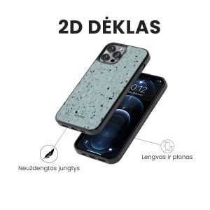 iphone 14 telefono dekliukas pilkos marmuro stiliaus