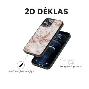 prabangus Apple iphone 14 telefono deklas rozines spalvos marmurinis