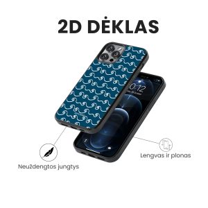 iphone 14 pro max telefono deklas melynas su bangomis