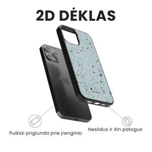 iphone 14 telefono dekliukas pilkos marmuro stiliaus