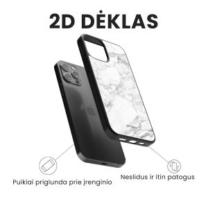 Apple iphone 14 telefono deklas baltas marmuras