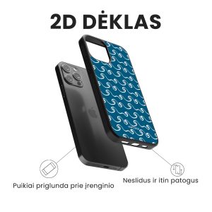 iphone 14 pro max telefono deklas melynas su bangomis