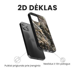 iphone 14 pro max telefono deklas marmuro stiliaus rudos spalvos