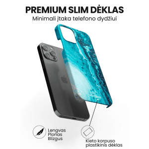 Apple iphone telefono deklas zydros spalvos