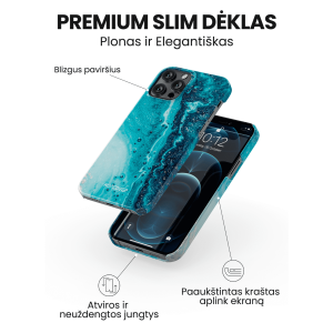 Apple iphone telefono deklas zydros spalvos