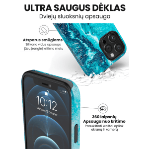 Apple iphone telefono deklas zydros spalvos