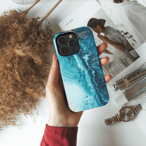 Apple iphone telefono deklas zydros spalvos