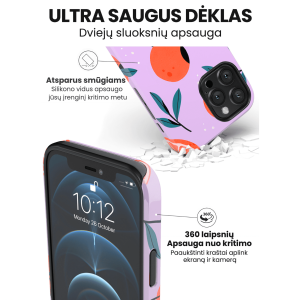 Apple iphone telefono deklas su vaisiais