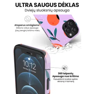 Apple iphone telefono deklas su vaisiais