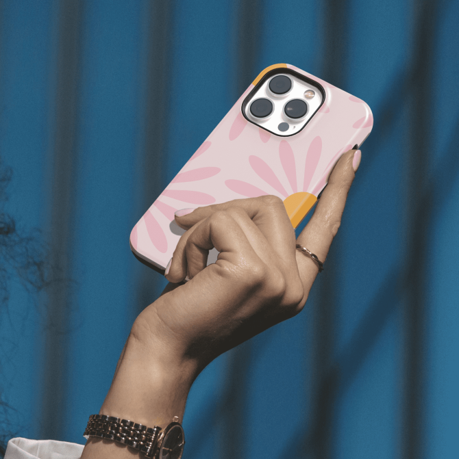 iPhone telefono deklas moteriskas rozines spalvos