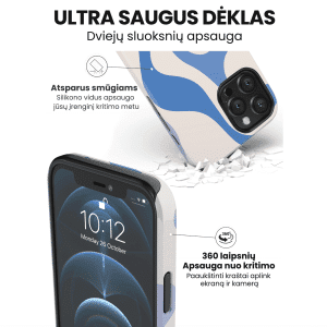 iPhone telefono deklas melynas su juostom