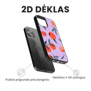 Apple iphone telefono deklas su vaisiais