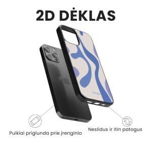 iPhone telefono deklas melynas su juostom