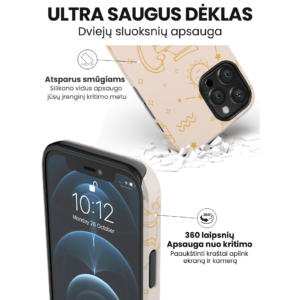 hopcover iPhone telefono deklas su zodiaku vandenis