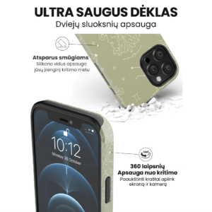 Hopcover iPhone telefono deklas su zodiaku dvyniai zalios spalvos