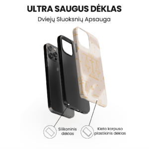 Hopcover iPhone telefono deklas su zodiaku svarstykles smelio spalvos