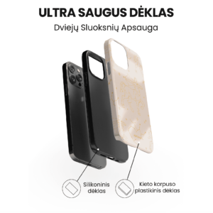 Hopcover iPhone telefono deklas su zodiaku saulys smelio spalvos