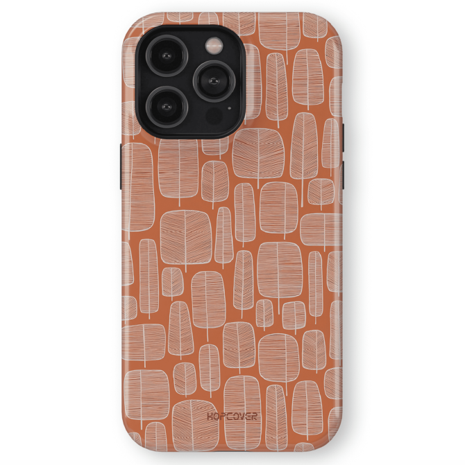Hopcover iPhone telefono dekliukas su oranziniu rastu