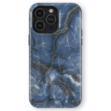 Hopcover iPhone telefono dekliukas su melynu marmuru