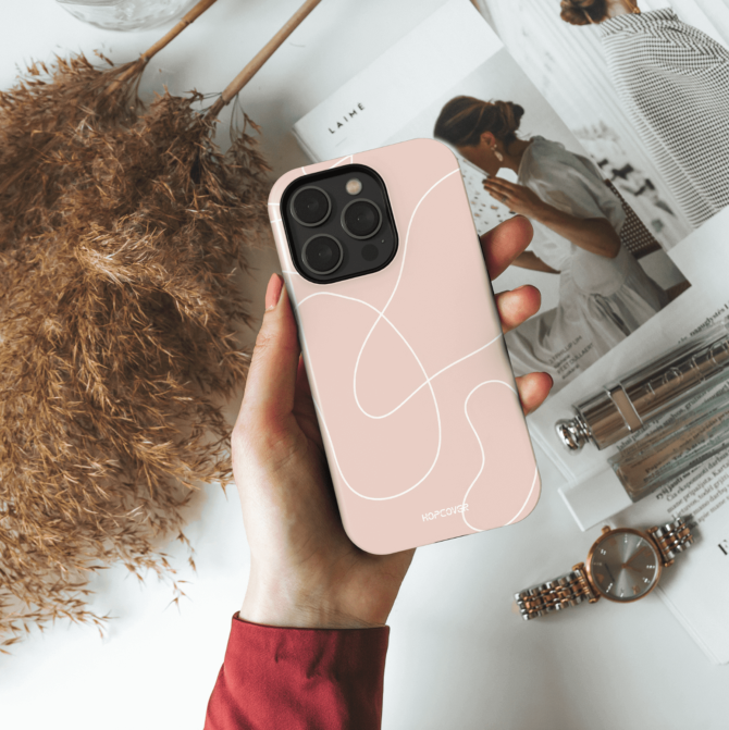 Hopcover iPhone telefono dekliukas rozines spalvos