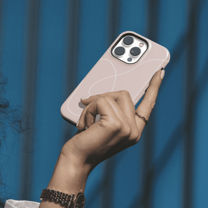 Hopcover iPhone telefono dekliukas rozines spalvos