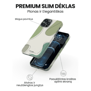 Hopcover iPhone telefono dekliukas zalios spalvos printas