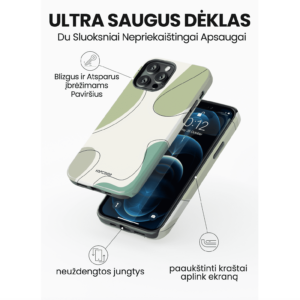 Hopcover iPhone telefono dekliukas zalios spalvos printas