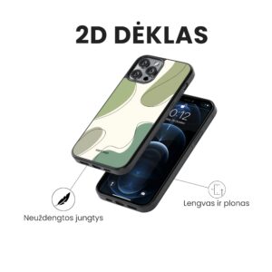 Hopcover iPhone telefono dekliukas zalios spalvos printas