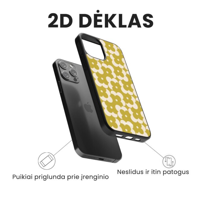 Hopcover iPhone telefono dekliukas geltonos spalvos rastas