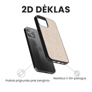 Hopcover iPhone telefono deklas su zodiaku vezys smelio spalvos