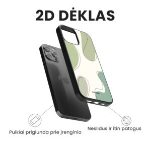 Hopcover iPhone telefono dekliukas zalios spalvos printas