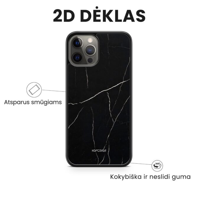 Hopcover iPhone telefono dekliukas juodos spalvos vyriskas marmuras