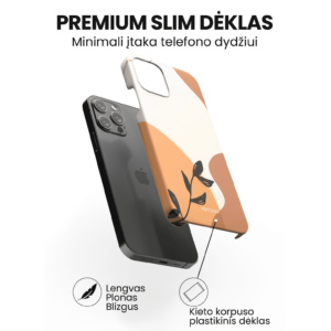 Hopcover iPhone telefono dekliukas rudos spalvos printas